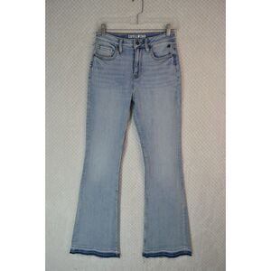 Idyllwind Light Wash Mustang High Risin Released Hem Flare Jeans Women's 6